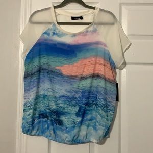 Sheer print summer shirt! Brand new with tags!